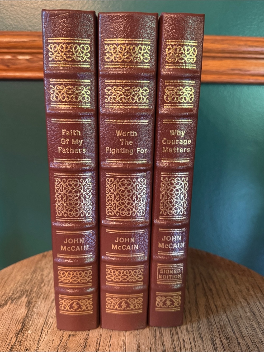 Easton Press Collection of John McCain Leather-bound Books